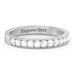 Classic Half Eternity Ring in 925 Sterling Silver
