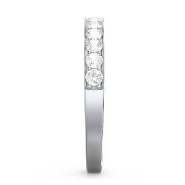 Sterling Silver Classic Half Eternity Ring with Cubic Zirconia Stones ...