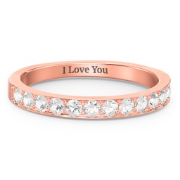 Classic Half Eternity Ring in 10K Solid Rose Gold