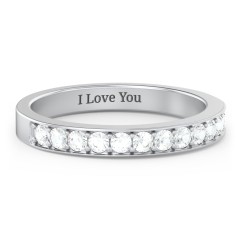 Classic Half Eternity Ring – Sterling Silver with Citrine