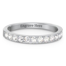 Classic Half Eternity Ring in 925 Sterling Silver with Cubic Zirconia