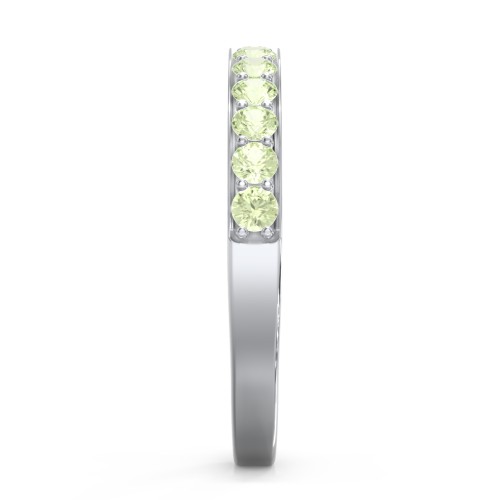 Classic Half Eternity Ring – Sterling Silver with Peridot