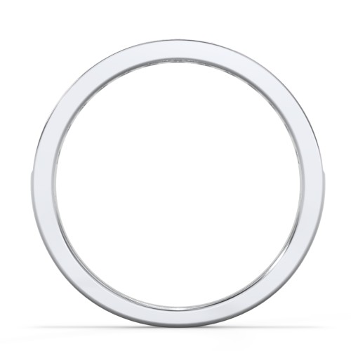 Classic Half Eternity Ring – Sterling Silver with Ruby