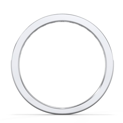 Classic Half Eternity Ring – Sterling Silver with Emerald