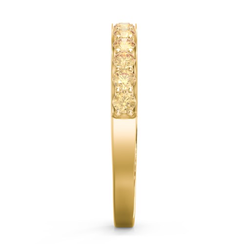 Classic Half Eternity Ring – 10K Yellow Gold with Citrine