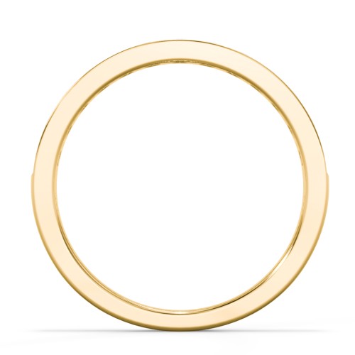 Classic Half Eternity Ring – 10K Yellow Gold with Smokey Quartz