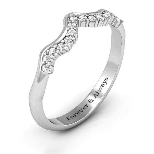 Solitaire Infinity Shadow Band – Sterling Silver with White Premium Zirconia