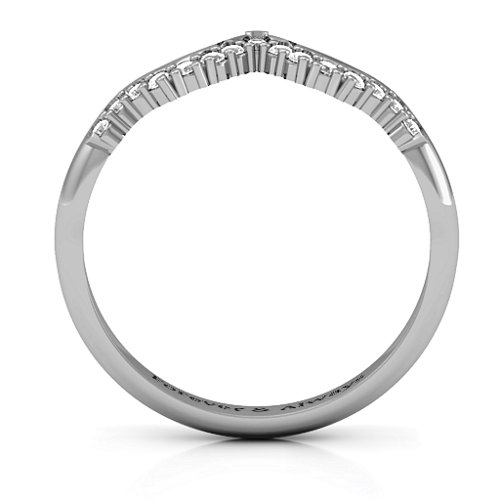 Solitaire Infinity Shadow Band – Sterling Silver with White Premium Zirconia