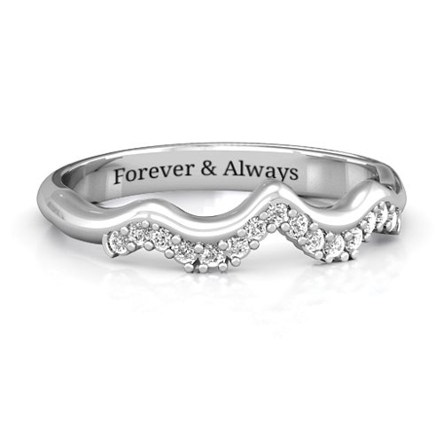 Solitaire Infinity Shadow Band – Sterling Silver with White Premium Zirconia