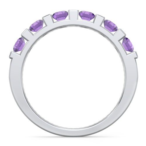 Band of Love Ring – Sterling Silver with Amethyst