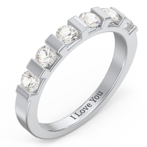 Band of Love Ring – Sterling Silver with Cubic Zirconia