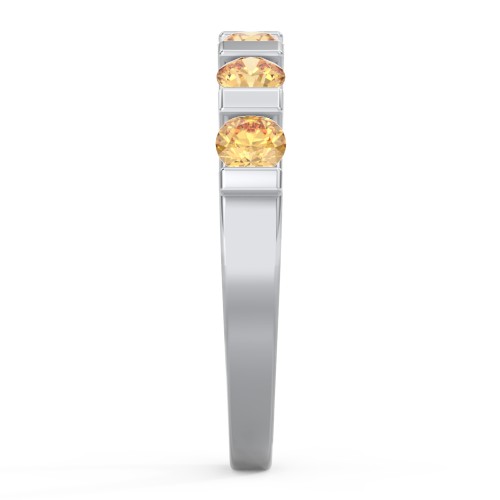 Band of Love Ring – Sterling Silver with Citrine