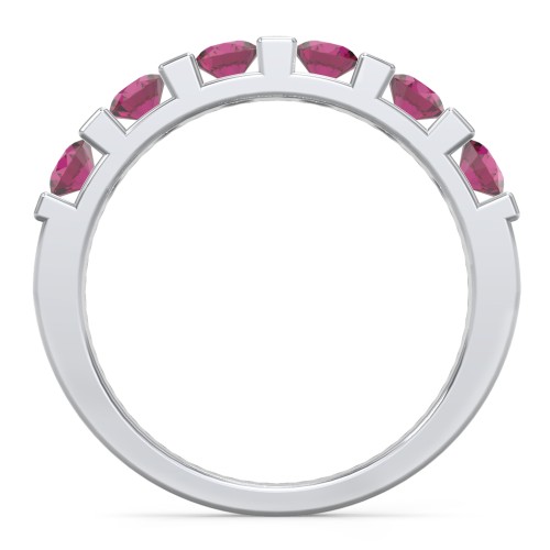 Band of Love Ring – Sterling Silver with Ruby