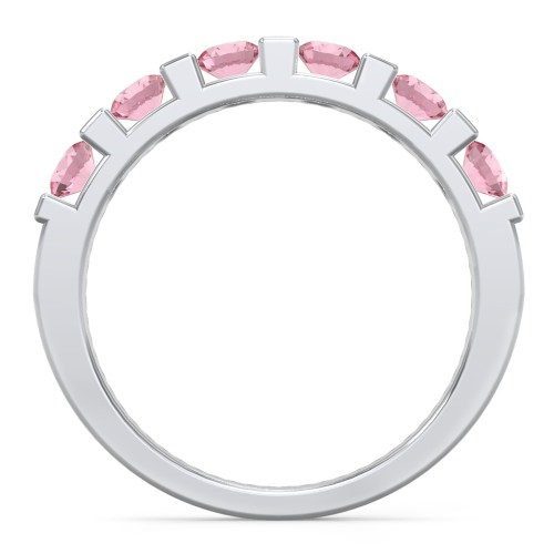 Band of Love Ring – Sterling Silver with Pink Tourmaline