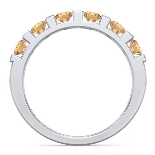 Band of Love Ring – Sterling Silver with Citrine