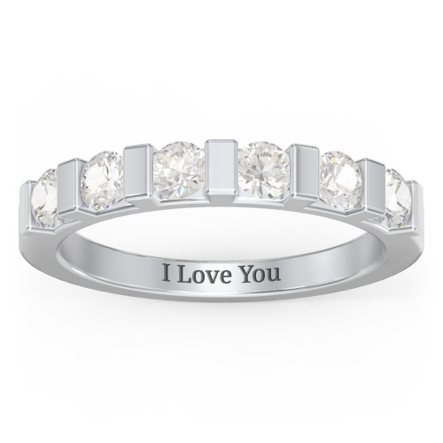 Band of Love Ring – Sterling Silver with Cubic Zirconia
