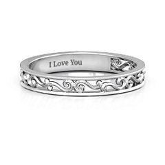 Filigree Band Ring – Sterling Silver