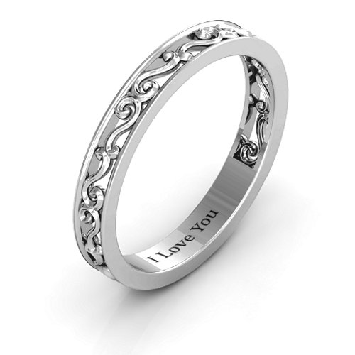 Filigree Band Ring – Sterling Silver