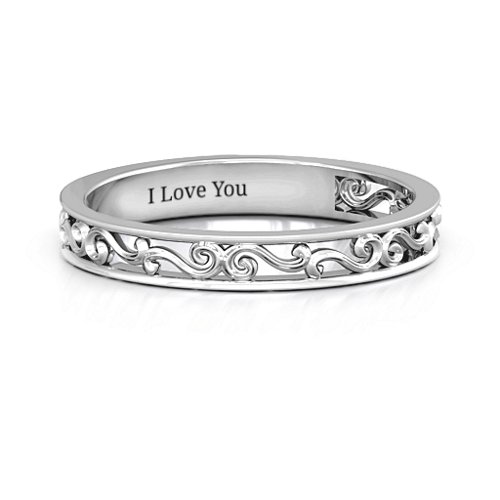 Filigree Band Ring – Sterling Silver