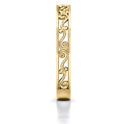 Filigree Band Ring – 10K Yellow Gold