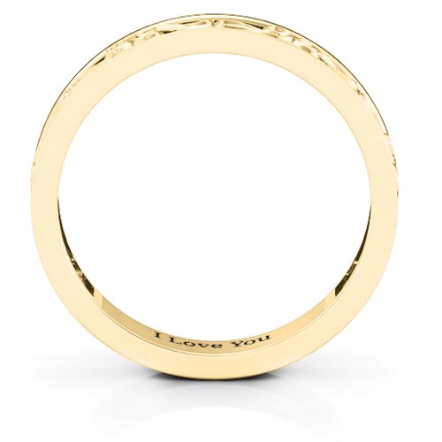 Filigree Band Ring – 10K Yellow Gold