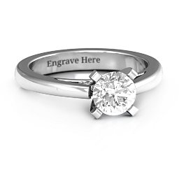 Adoration Solitaire Ring in 925 Sterling Silver