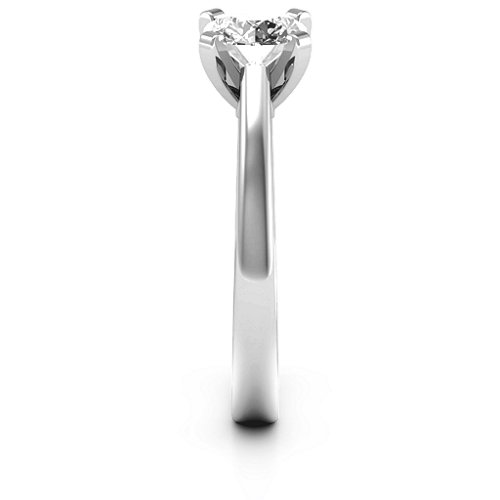 Adoration Solitaire Ring – Sterling Silver with White Premium Zirconia