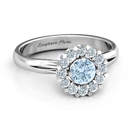 Adore and Cherish Ring in 10K Solid White Gold