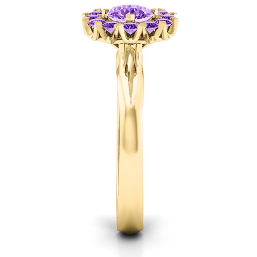 Adore and Cherish Ring – 10K Yellow Gold with Amethyst
