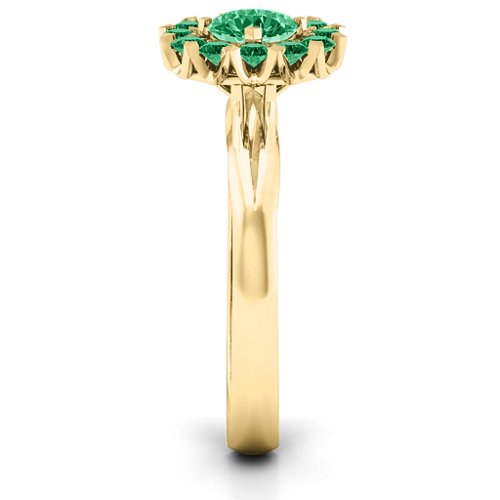 Adore and Cherish Ring – 10K Yellow Gold with Emerald