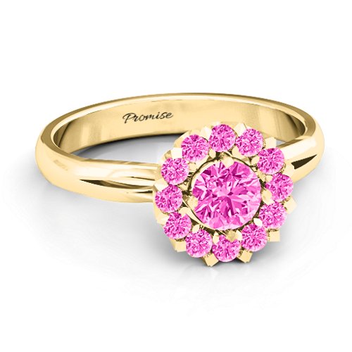 Adore and Cherish Ring – 10K Yellow Gold with Pink Tourmaline