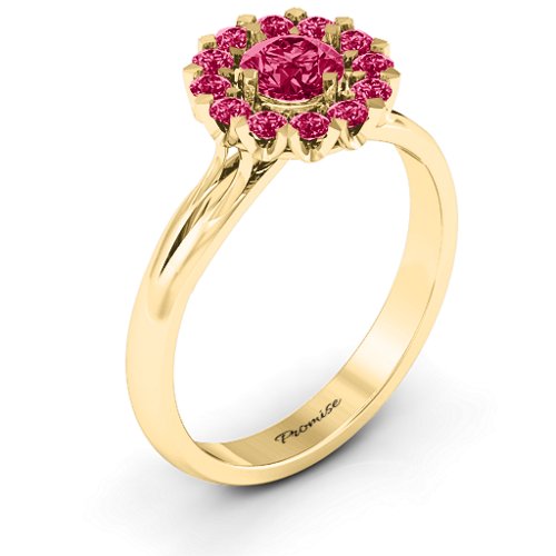 Adore and Cherish Ring – 10K Yellow Gold with Ruby