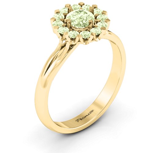 Adore and Cherish Ring – 10K Yellow Gold with Peridot