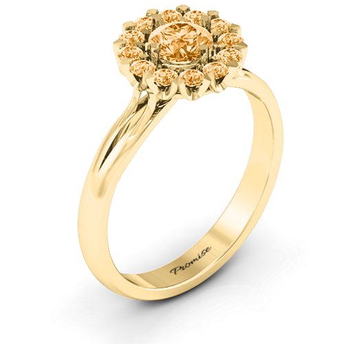 Adore and Cherish Ring – 10K Yellow Gold with Citrine