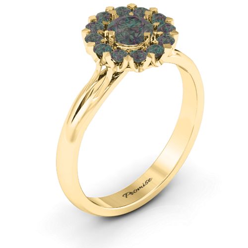 Adore and Cherish Ring – 10K Yellow Gold with Alexandrite