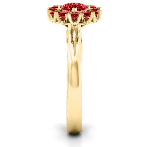 Adore and Cherish Ring – 10K Yellow Gold with Garnet