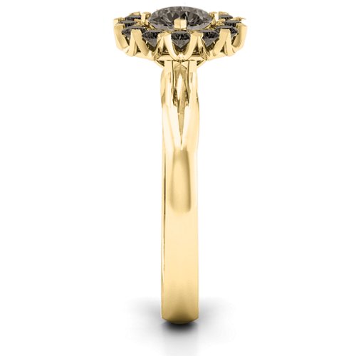 Adore and Cherish Ring – 10K Yellow Gold with Smokey Quartz