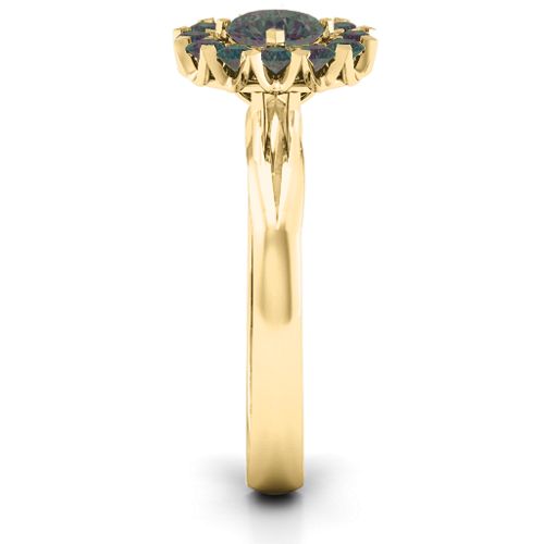 Adore and Cherish Ring – 10K Yellow Gold with Alexandrite