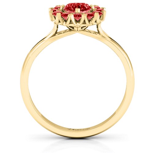 Adore and Cherish Ring – 10K Yellow Gold with Garnet