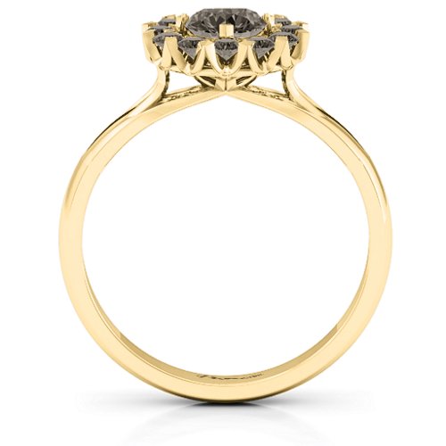 Adore and Cherish Ring – 10K Yellow Gold with Smokey Quartz