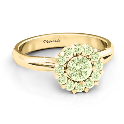 Adore and Cherish Ring – 10K Yellow Gold with Peridot