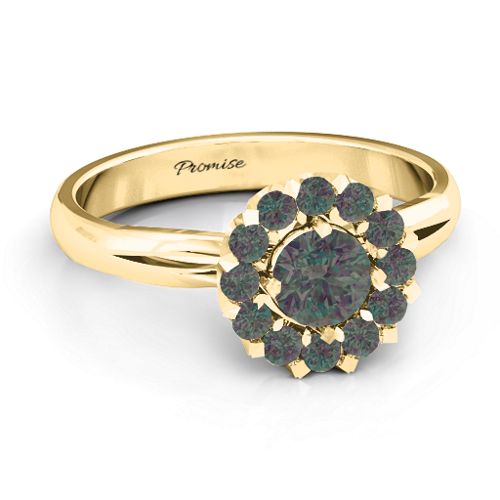 Adore and Cherish Ring – 10K Yellow Gold with Alexandrite