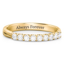 Glimmering Love Ring in 10K Solid Yellow Gold with Diamond