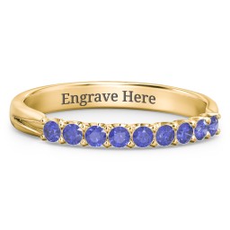 Glimmering Love Ring in 10K Solid Yellow Gold