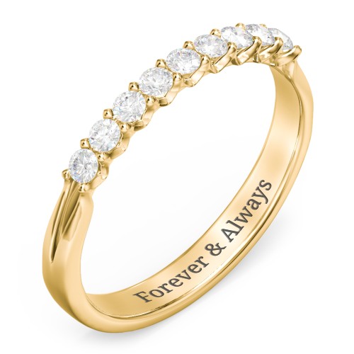 Glimmering Love Ring – 10K Yellow Gold with Diamond