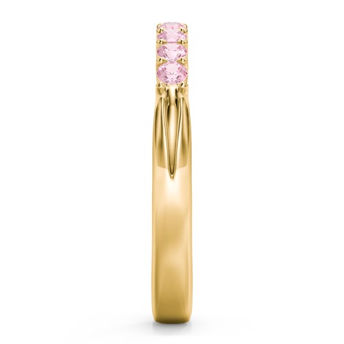 Glimmering Love Ring – 10K Yellow Gold with Pink Tourmaline