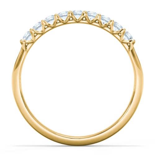 Glimmering Love Ring – 10K Yellow Gold with Aquamarine
