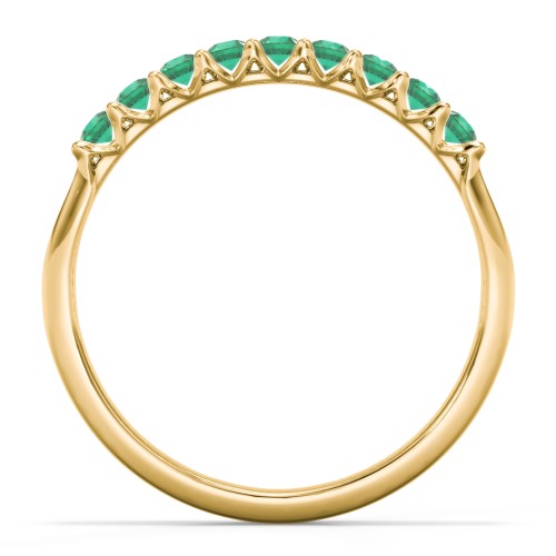 Glimmering Love Ring – 10K Yellow Gold with Emerald