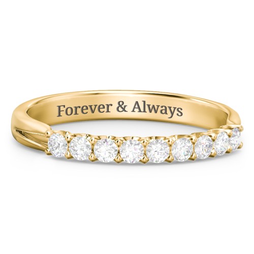 Glimmering Love Ring – 10K Yellow Gold with Lab Diamond
