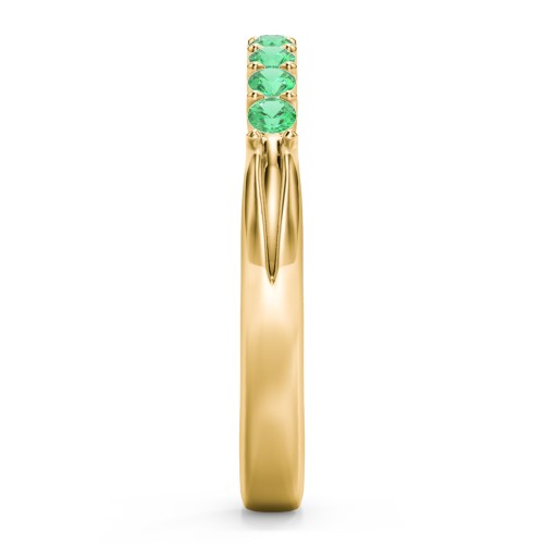 Glimmering Love Ring – 10K Yellow Gold with Emerald
